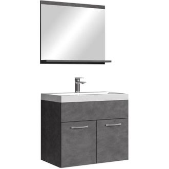 Badplaats Mobile da bagno Montreal 02 60cm Grigio Scuro - armadio mobiletto lavabo