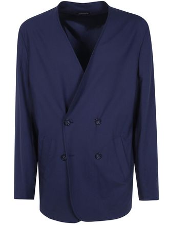 Emporio Armani Jacket Double Breasted Linear Neck Blazer