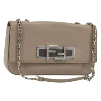 Fendi Pre-owned Shoulder Bags, female, Beige, Size: ONE SIZE Pre-owned Vintage Shoulder Bag