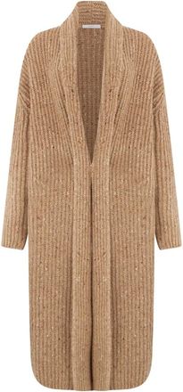 Fedeli Cardigan Lungo - - Knitwear - Donna - Beige - M