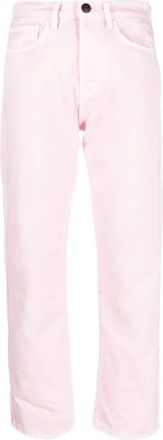 3x1 Zomer Roze Flared Jeans - Dames - Regular Fit Jeans - Roze - W24 - Katoen - Jeans