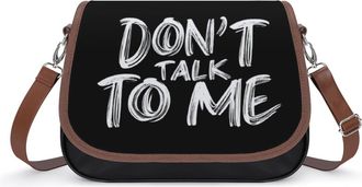 Generic Dont Talk To Me Small Womens Crossbody Bags Shoulder Handbag with Adjustable Strap for Travel