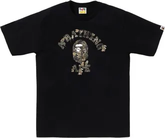 A Bathing Ape Tree Edge Camo College T-Shirt Black Brown 1L80-110-030-BLKBRN