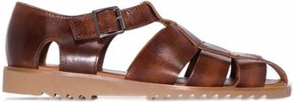 Paraboot Pacific leather sandals - men - Leather/Leather/Rubber - 40 - Brown