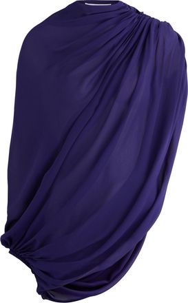 Alaia Asymmetric Draped Georgette top - Purple - 36 (UK8 / S)