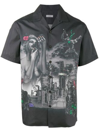 Lanvin printed bowling shirt - Nero