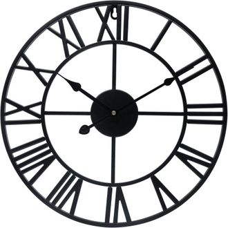 OEM Reloj De Pared Redondo De Metal Estilo Vintage, Silencioso, Sin Tictac, Funciona Con Pilas, 40 Cm -crezuo
