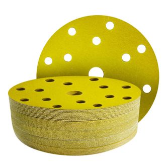 OEM 50 Discos Abrasivos De 150 Mm, Grano 600 - Disco De Lijado De 150 Mm Con 15 Agujeros Para Lijadoras Orbitales Aleatorias De 150 Mm