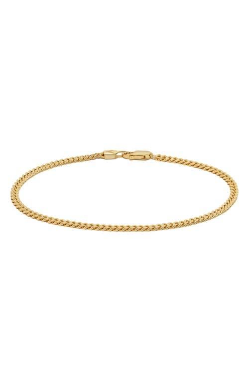 Vincero Mens Curb Chain Bracelet in Gold at Nordstrom, Size Medium