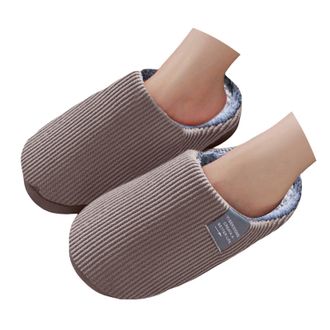 Generic Womens Cozy Memory Foam Slippers Indoor Outdoor Slip On House Shoes Non Slip Soft Plush Cotton Slippers Women Comfy Warm Fuzzy Lined Winter Shoes Fash
