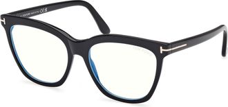Tom Ford Blue Light Block Cat Eye Ladies Eyeglasses FT6042-B 001 54
