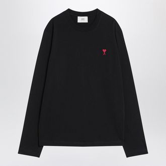 Ami Schwarzes Ami De Coeur T-Shirt