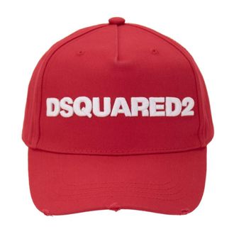 Dsquared2 Baseball Cap - unisex - Petten - Rood - ONE Size - Katoen - Accessoires