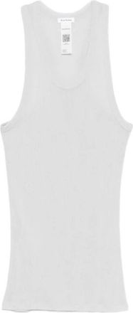 Acne Studios Ribbed Tank Top - Dames - Tops zonder mouwen - Grijs - S - Katoen - Tops