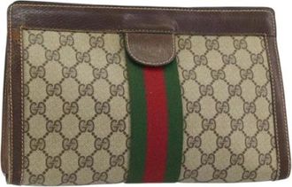 Gucci Pre-owned Clutches, female, Beige, Size: ONE SIZE Pre-owned Vintage Plastic Clutch