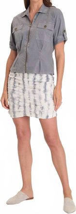 Xcvi Tammen Cotton Blend Shacket In Nebulous Pigment