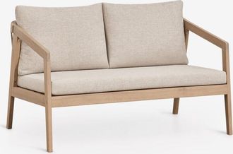 Sklum Sof&aacute; De Jard&iacute;n De 2 Plazas En Madera De Acacia Y Cuerda Trenzada Kaela Sklum