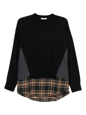 Undercover layered cotton sweatshirt - women - Cotton - 2 - Black