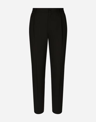 Dolce & Gabbana Stretch Wool Pants - Man Pants And Shorts Black 44