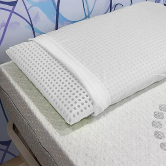 Talamo Italia Set Of 4 Pillows For Bed, 100% Made In Italy, Ergonomic soap Pillow In Perforated Memory Foam, Hypoallergenic And Breathable, 70x40xh16 Cm, Con Embala