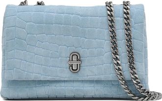 Marc Jacobs The Slim Croc Suede Dual-chain Shoulder Bag