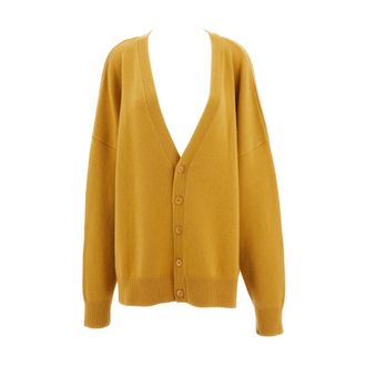 Extreme Cashmere Cardigan Lungo in Cashmere Scollo a V - - Knitwear - Donna - Giallo - ONE SIZE