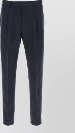 Pantaloni Torino linen blend tailored trousers belt loops