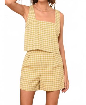 Greylin Joslyn Square Neck Top In Yellow