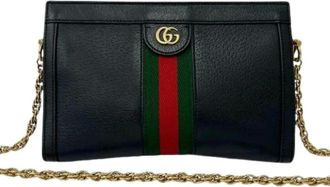 Gucci Pre-owned Cross Body Bags, female, Black, Size: ONE SIZE Pre-owned Vintage Pochette Shoulder Bag