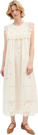Skall Studio Tallulah Dress - Dames - Maxi kleedjes - Wit - M - Kleedjes