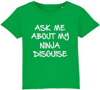 Generic Ask Me About My Ninja Disguise T-Shirt, Funny Fancy Dress Prank Costume Flip Unisex Kids Adults Flip Top (Kelly Green, L)