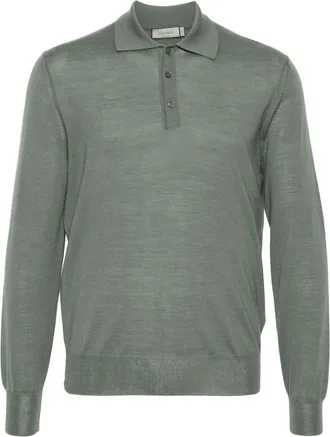 Canali merino-wool polo shirt - men - Merino - 54 - Green