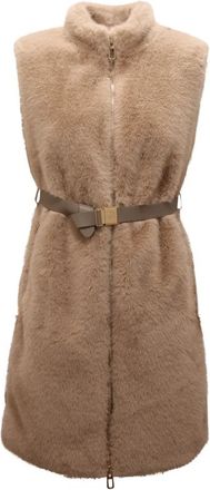 Duno Vertia Pejo Lari Padded Vest - Dames - Bodywarmers - Beige - M - Polyester - Jassen