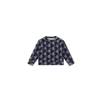 Roberto Cavalli Blue Logo Sweatshirt Made in Italy - male - Roberto Cavalli - Kids Sweatshirts - Blue - 9 M - Kids