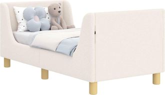 vidaXL Struttura Letto Per Bambini Con Testata Crema 70 X 140 Cm Vidaxl