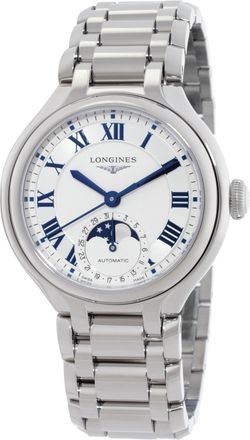 Longines Pre-owned Longines Longines Primaluna Automatic Moon Phase White Dial Ladies Watch L8.126.4.71.6