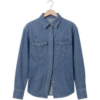 Omoda X Moderosa - Halo Blouse - Dames - Blouses & Shirts - Blauw - Maat: S Denim