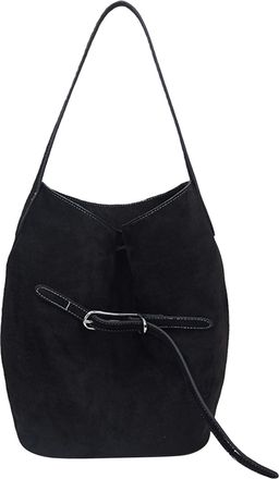 Generic Women Faux Suede Bucket Bag Stylish Casual Underarm Bag for Work and Travel Large Capacity Handbags