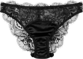 Fleur Of England Fleur OF England Signature Lace Briefs - Black - L