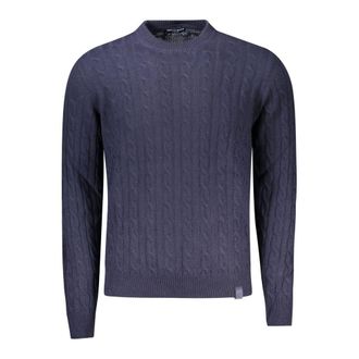 North Sails Mens Cable Knit Sweater Dark Blue - Purple Cotton - Size X-Large