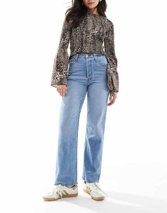 Levi's Ribcage - Jeans dritti alla caviglia blu chiaro