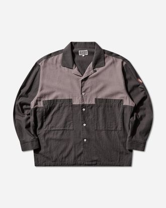 Cav Empt Men s Coloured Cotton Twill Open Shirt Charcoal