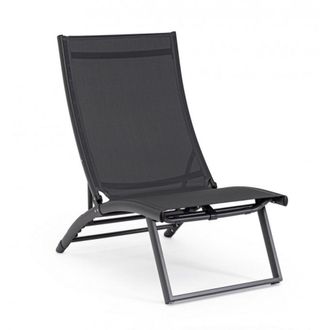 Konte Design Lote de 2 sillones reclinables de textileno aluminio y antracita