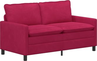 vidaXL Sof&aacute; Rojo Vino 156 X 81 X 87,5 Cm Terciopelo Vidaxl