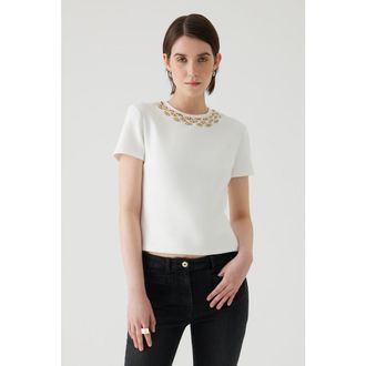 Exquise Abril Tshirt in Ecru at Nordstrom, Size X-Large