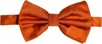 Dolce & Gabbana Silk Satin Bow Tie - Orange