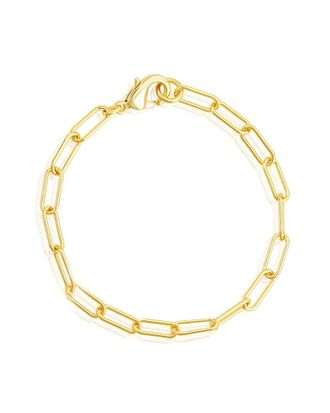 Adornia Adornia 14K Plated Paperclip Chain Anklet
