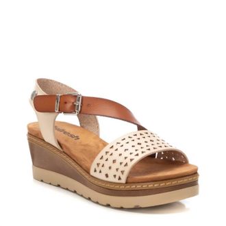 Xti Womens Refresh Wedge Sandals In Ice Beige