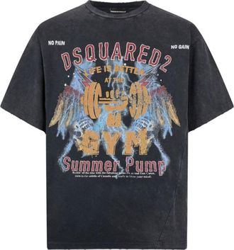 Dsquared2 Grey Cotton T-Shirt