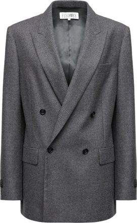 Maison Margiela Double-Breasted Medium Grey Jacket With Elegant Tailoring